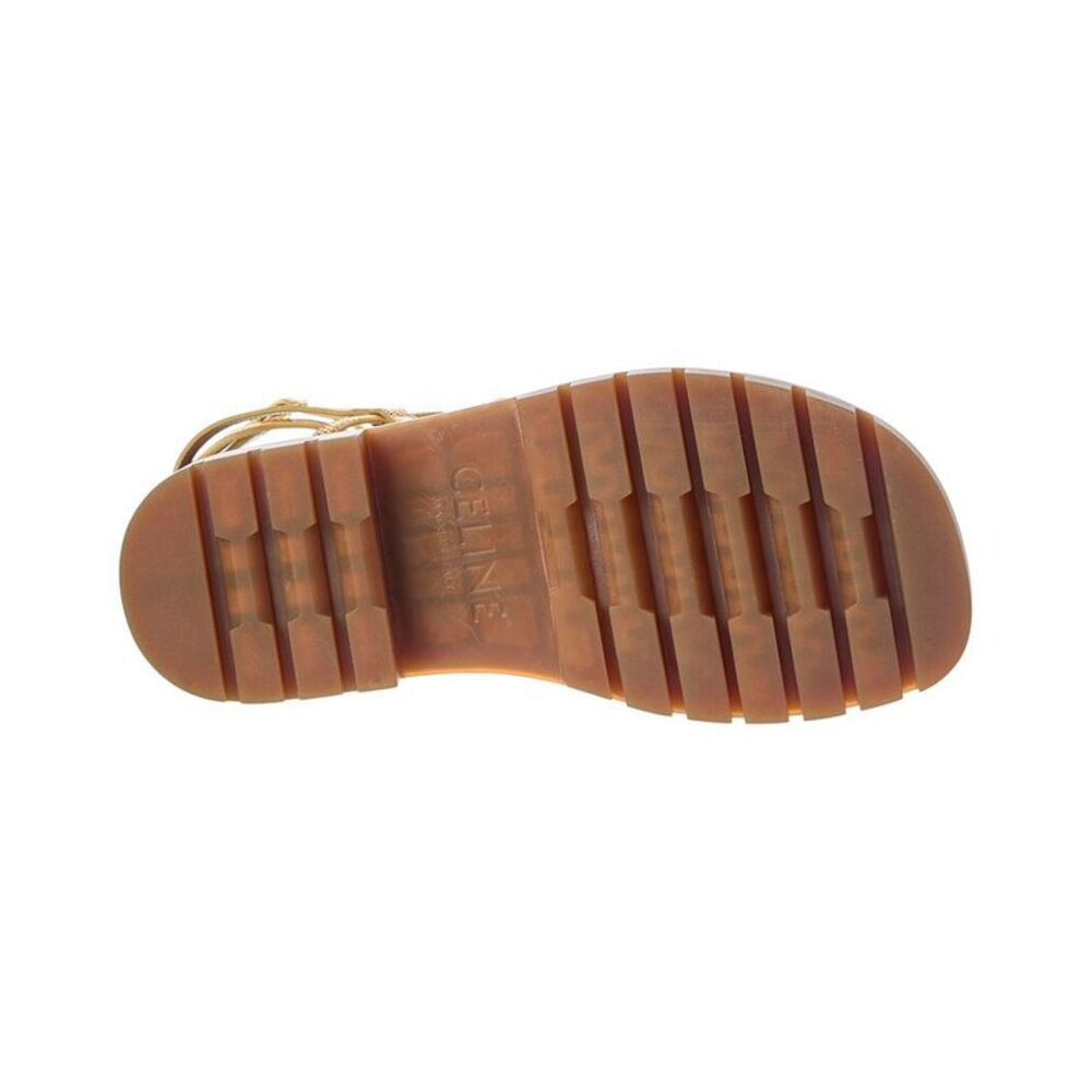 Celine Clea Tejus Leather Sandal, Gold - Picture 4 of 5